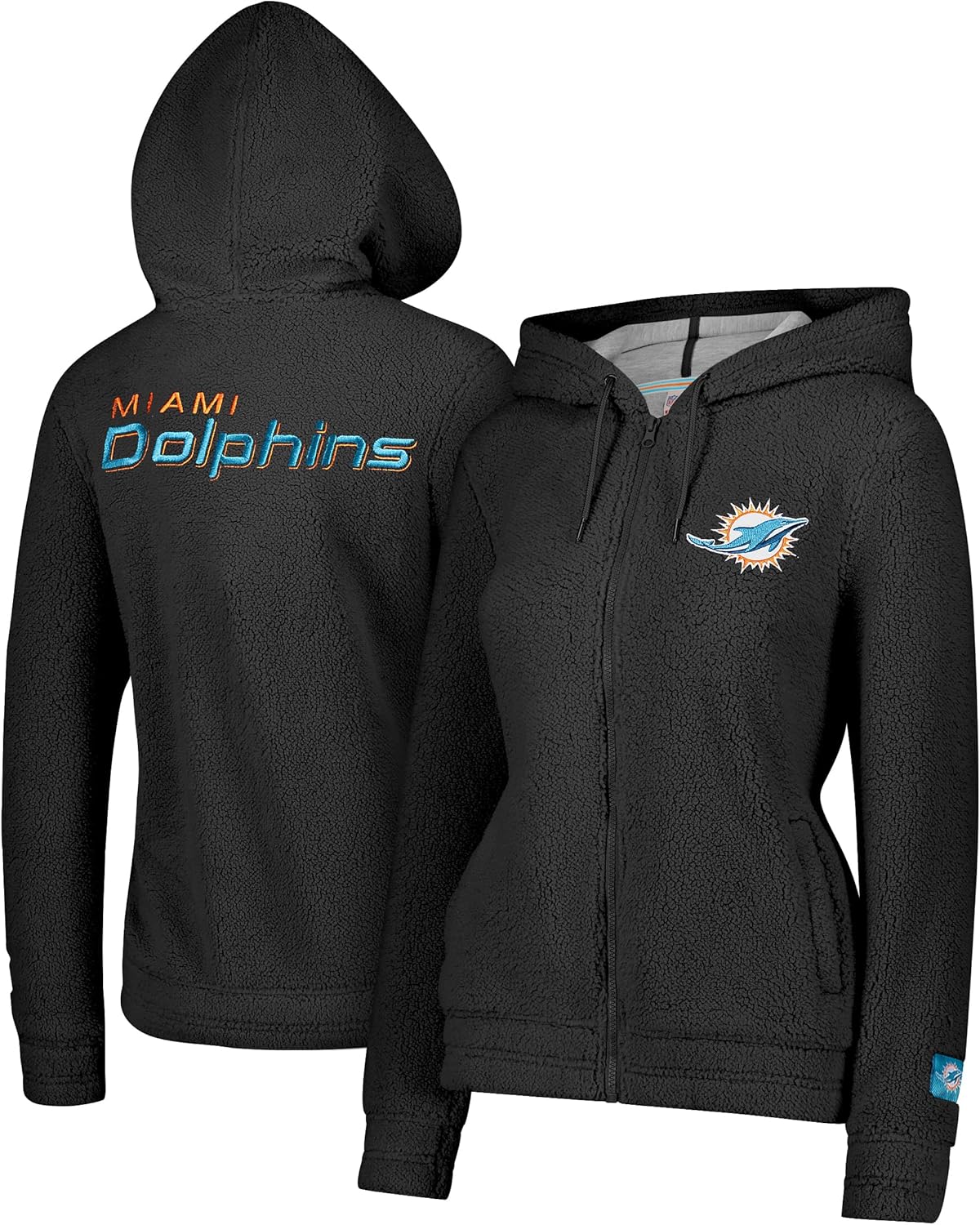 Ultra Game Women's NFL Super Soft Sherpa Full Zip Hoodie