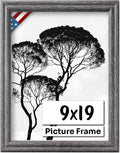 Barnwood Gray 9x19 Picture Frame.75 in Wide - Rustic Solid Wood