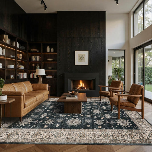 8x10 Area Rugs for Living Room, Vintage Boho Non-Slip Carpet