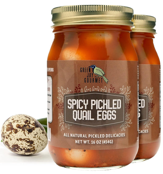 Gourmet Spicy Pickled Quail Eggs for Cooking & Pantry Use