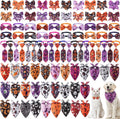 120 Pcs Halloween Dog Bandanas and Bow Ties for Pets