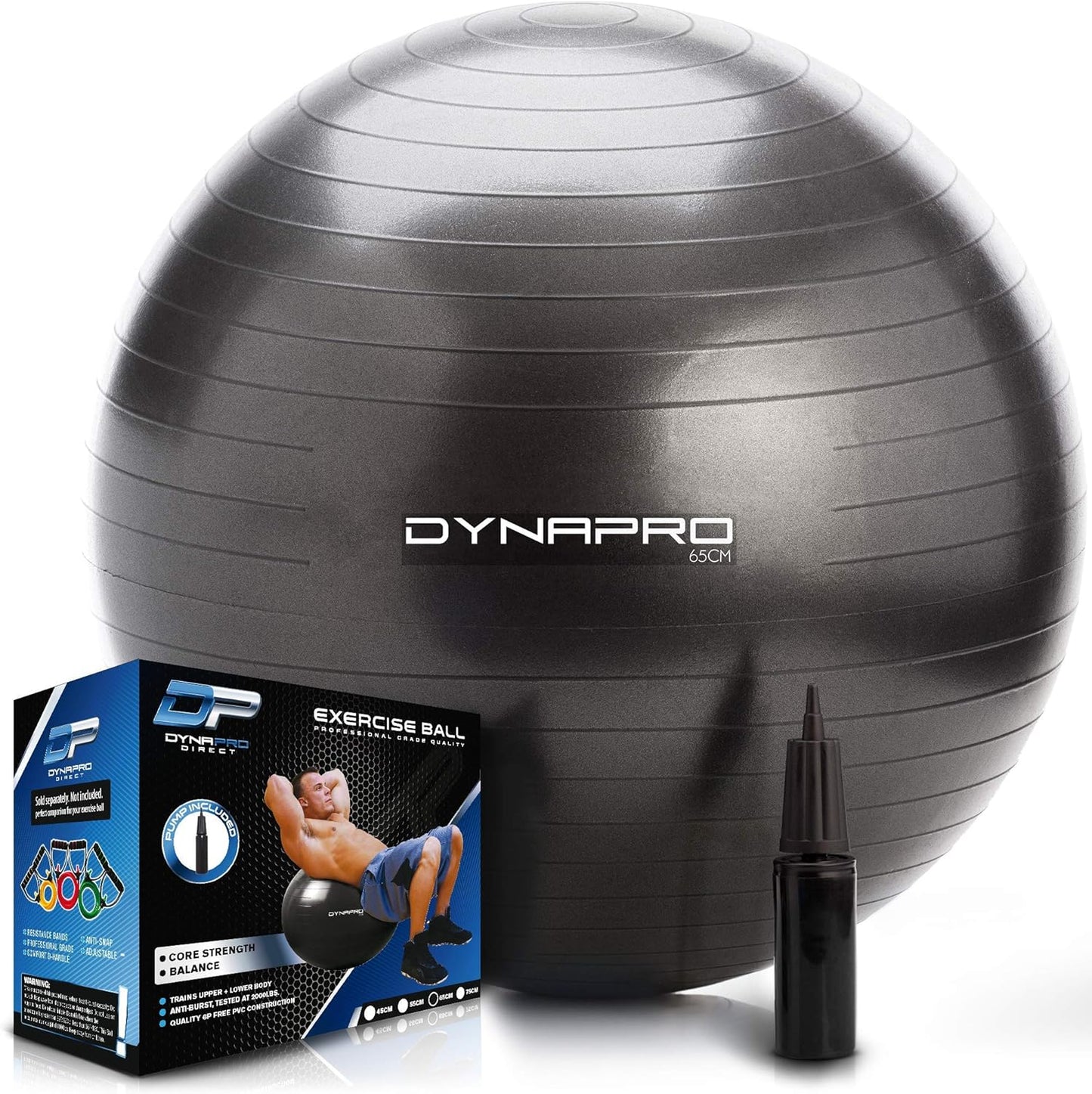 DYNAPRO Eco-Friendly Exercise Ball: 2200lbs Support!