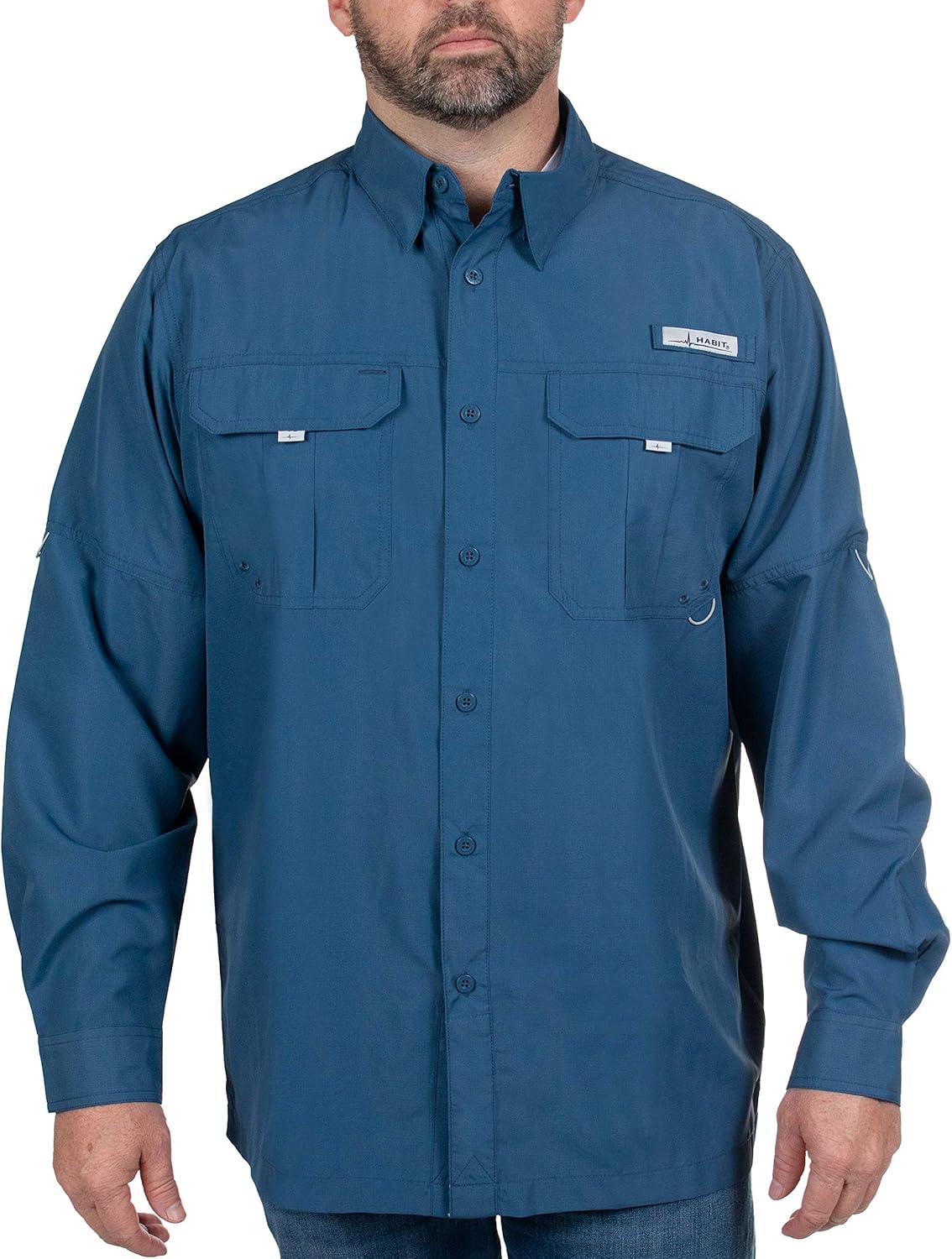 HABIT Men's Fourche Mountain Long Sleeve Fishing Shirt - UPF 40