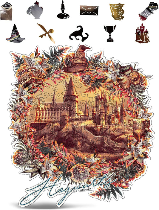 Harry Potter Puzzle A3 Hogwarts Castle Wooden Jigsaw for Adults