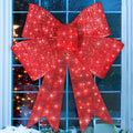 48in Pre-Lit XL Christmas Bow Decoration - Large Outdoor LED Yard Bow