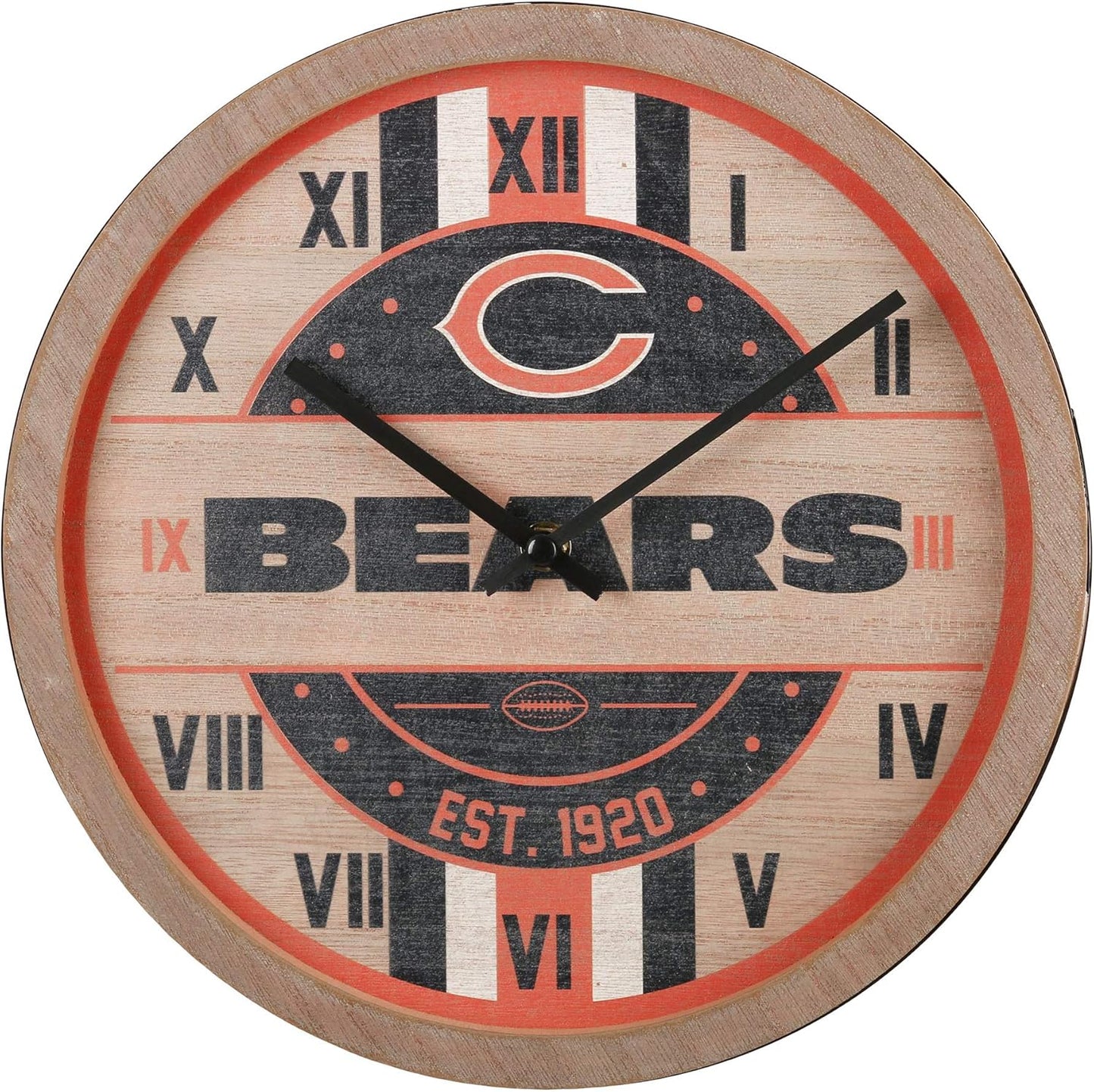 FOCO NFL Wooden Barrel Wall Clock - Unique Home Decor Piece