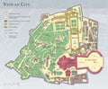 Vatican City Laminated Map Poster 24x29 - Frame Ready, Durable