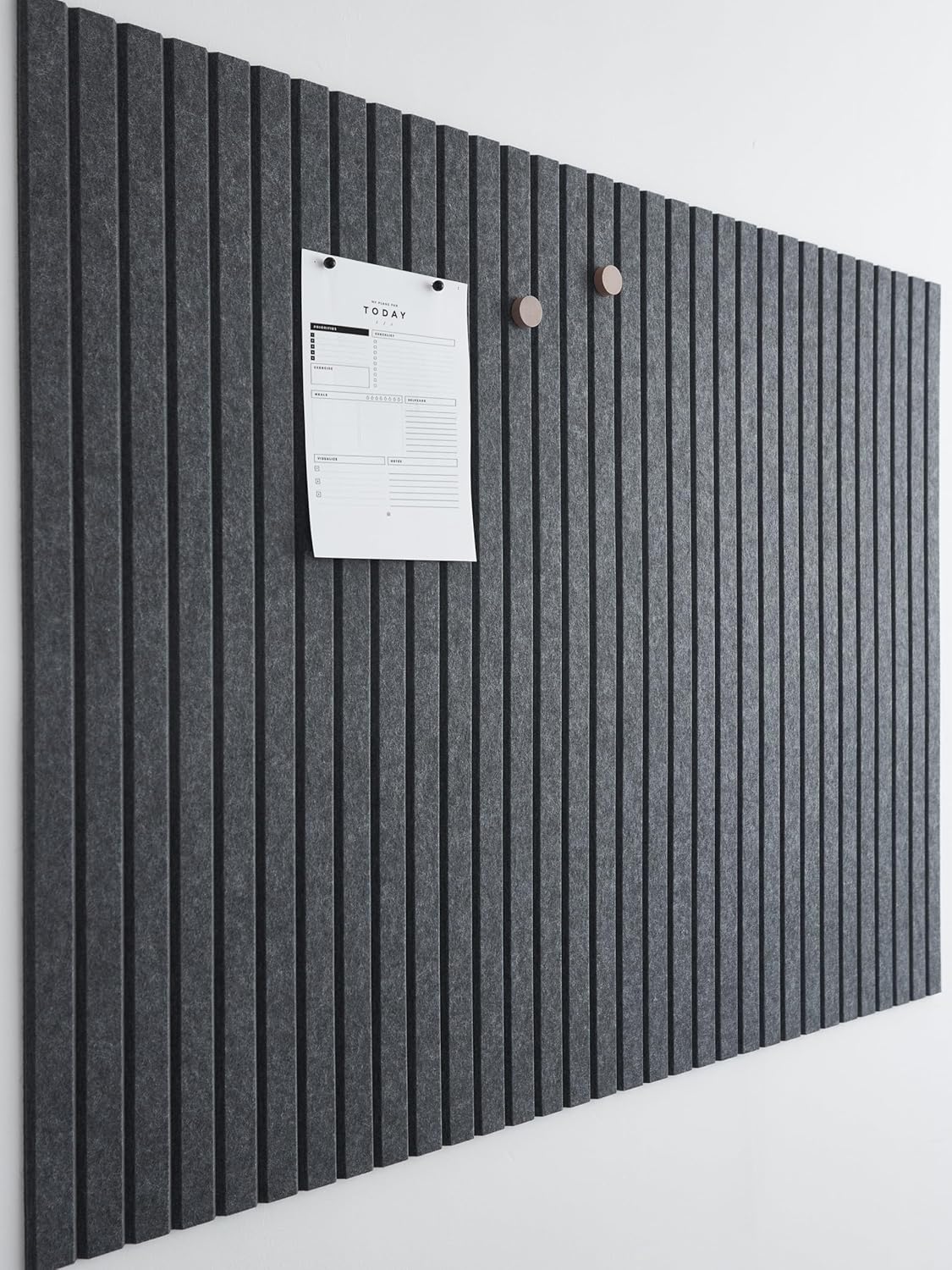 Large Cork Board Alternative for Office - 12-Pack Charcoal Gray