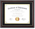 Diploma Frame 11x14 with Mat Solid Cherry Wood - Elegant Display