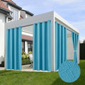 HolidayIdeas Flax Linen Outdoor Curtains 4 Panels 54in x 95in