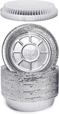 Premium 9-Inch Round Foil Pans with Dome Lids - Heavy Duty Pack