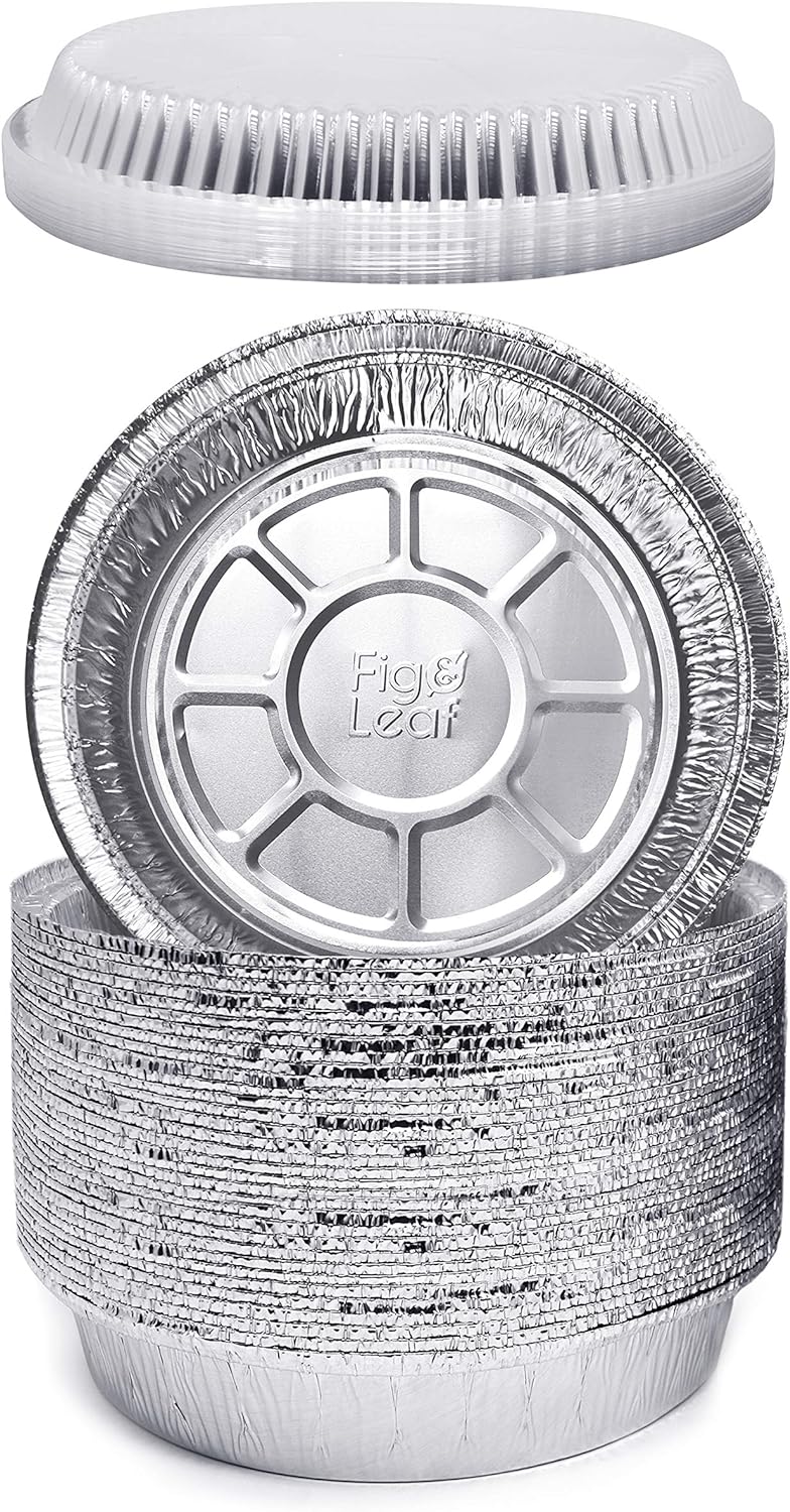 Premium 9-Inch Round Foil Pans with Lids for Versatile Cooking