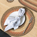 Russet Jute Woven Round Placemats Set of 6, 15in - Rustic Table