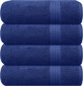 GLAMBURG Premium Cotton 4 Pack Bath Towel Set - Ultra Soft & Absorbent