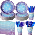 Winter Snowflake Paper Plates and Napkins Set by Zachely