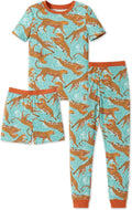 Kids 3-Piece Bamboo Viscose Pajama Set for Boys and Girls - Snug Fit
