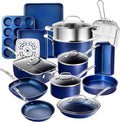 GRANITESTONE 20 Pc Kitchen Pots and Pans Set - Complete Nonstick