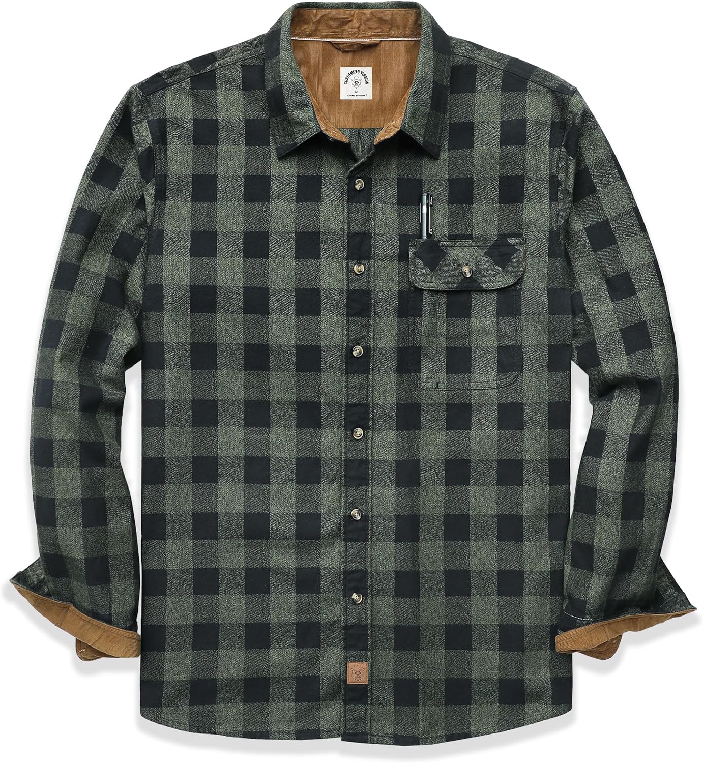 Dubinik Mens Flannel Shirts Long Sleeve Casual Button Down Style