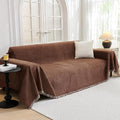 Couch Cover for Dogs 71ftx102ft Chocolate - Chenille Sofa Protector