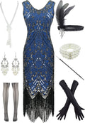 1920s Sequin Tassels Flapper Dress for Women - Complete Gatsby Set