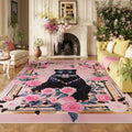 Retro Lavish Leopard 8x10 Area Rug for Living Room Clearance