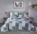 Quilt Set Twin Size Plaid Bedspread Coverlet Twin Quilt Set Bedding