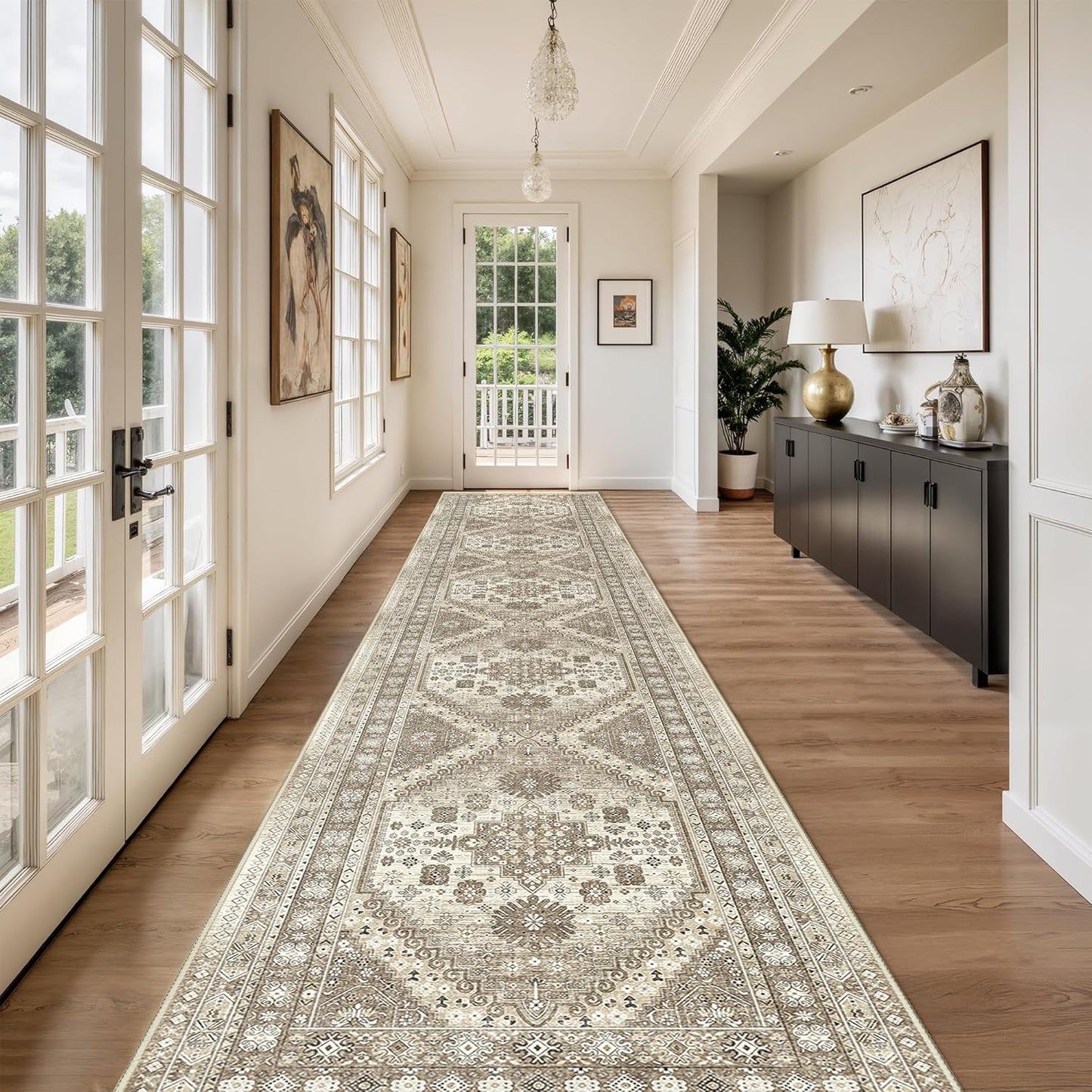 Washable Runner Rug 2.5x14 for Non-Slip Kitchen and Entryway