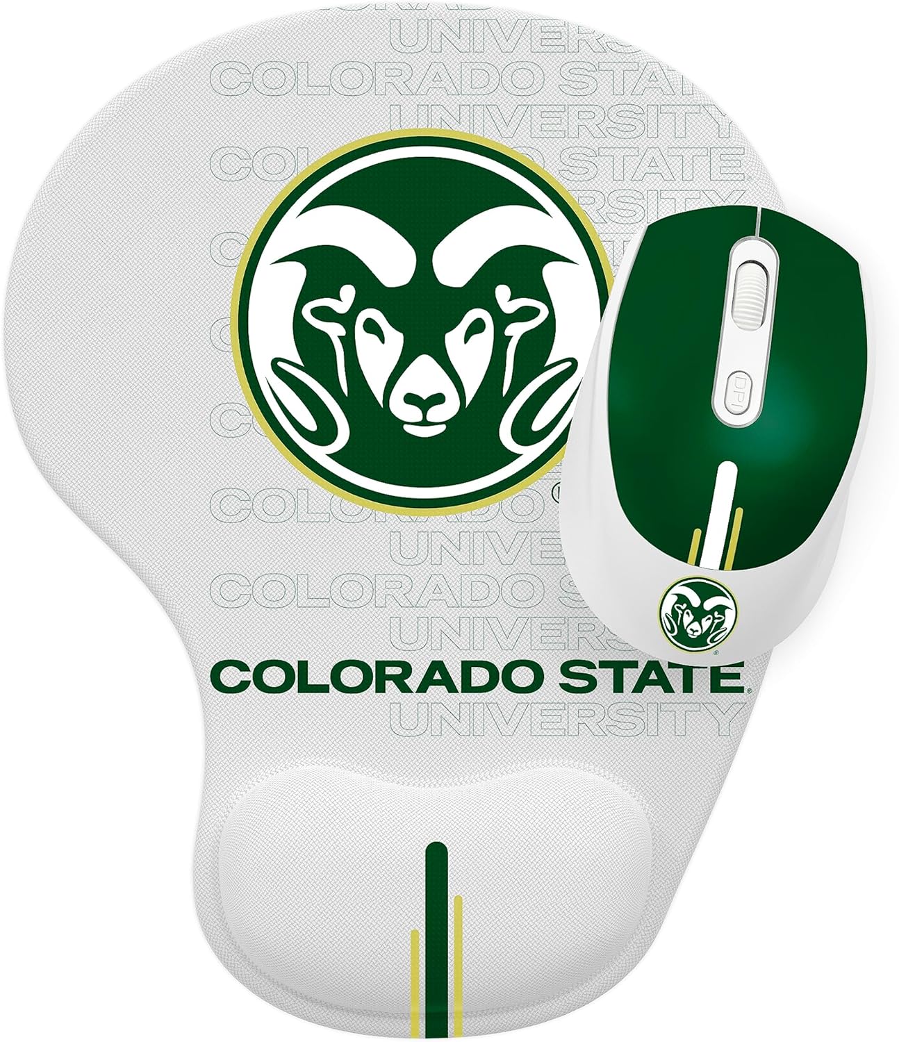 SOAR NCAA Unisex Wireless Mouse with Ergonomic Design and Pad