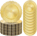 Elegant 20pcs Gold Charger Plates for Dinner Parties and Events