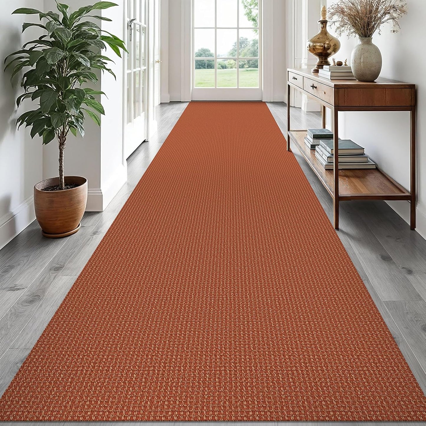 EARTHALL Runner Rug 3x18 Ft Washable Non Slip Entryway Runner