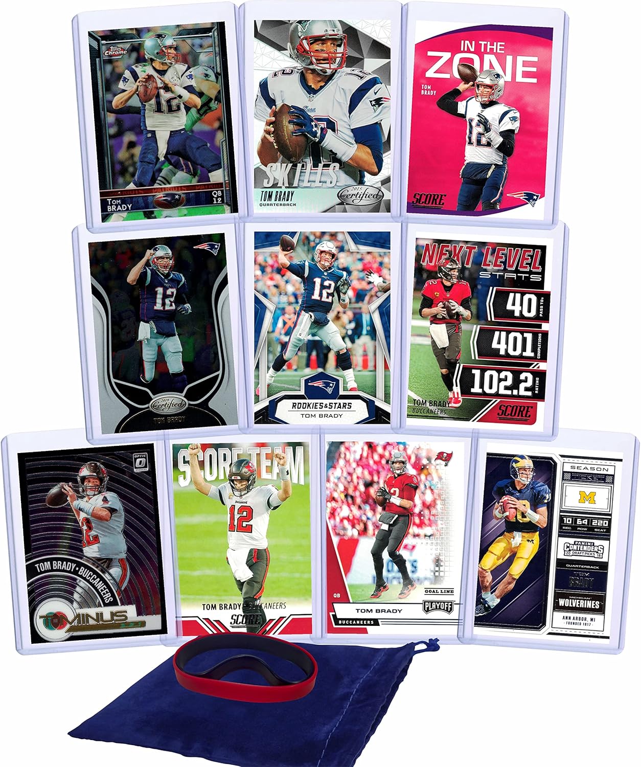 Tom Brady Football Cards Assorted Bundle for Collectors and Fans