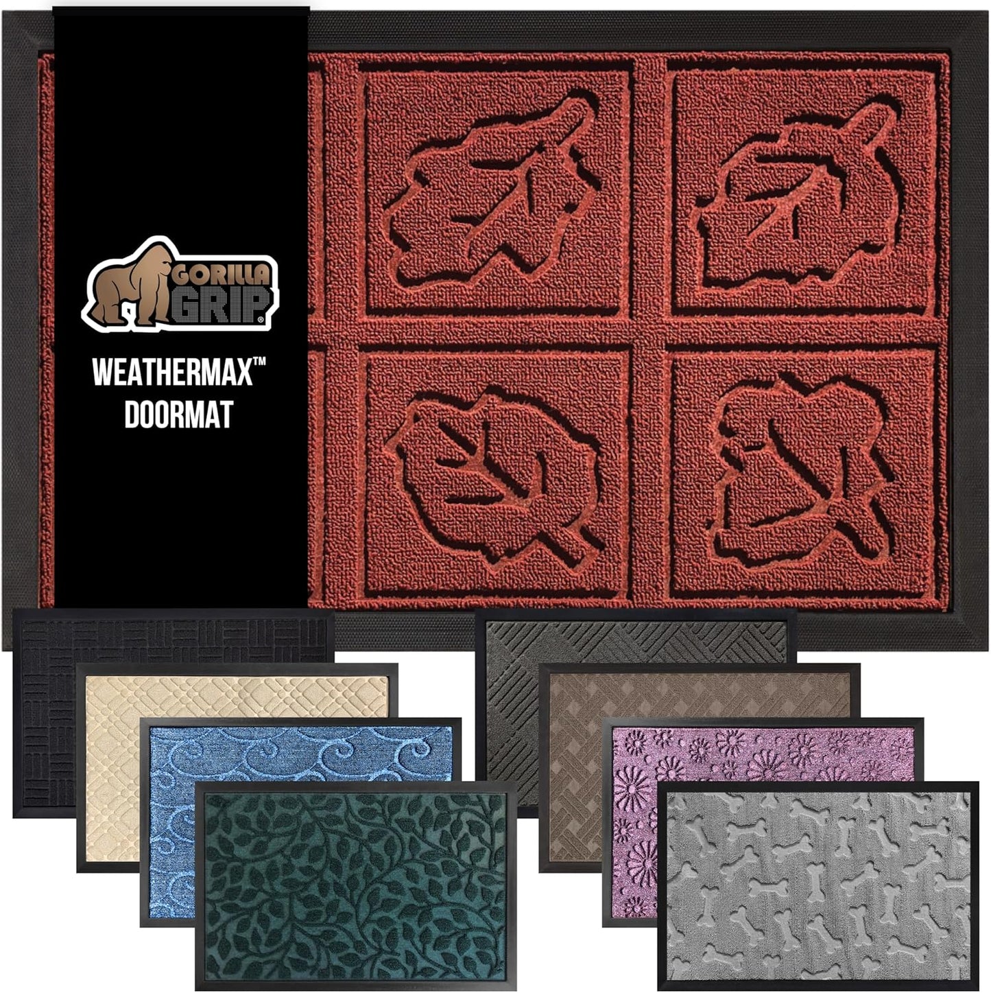 GORILLA GRIP Waterproof All-Season WeatherMax Doormat for Home