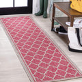 Moroccan Trellis Indoor Outdoor Runner Rug 2x8 - Durable, Pet-Friendly