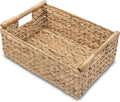 VATIMA Hyacinth Large Wicker Basket 15.5x10.8x6.2 in - Shelf Organizer