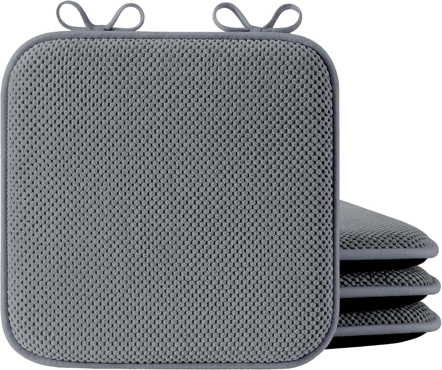 puredown Chair Cushions for Dining Chairs Set of 4, Grey