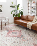 Loloi Skye Collection Accent Rug in Ivory/Berry for Elegance