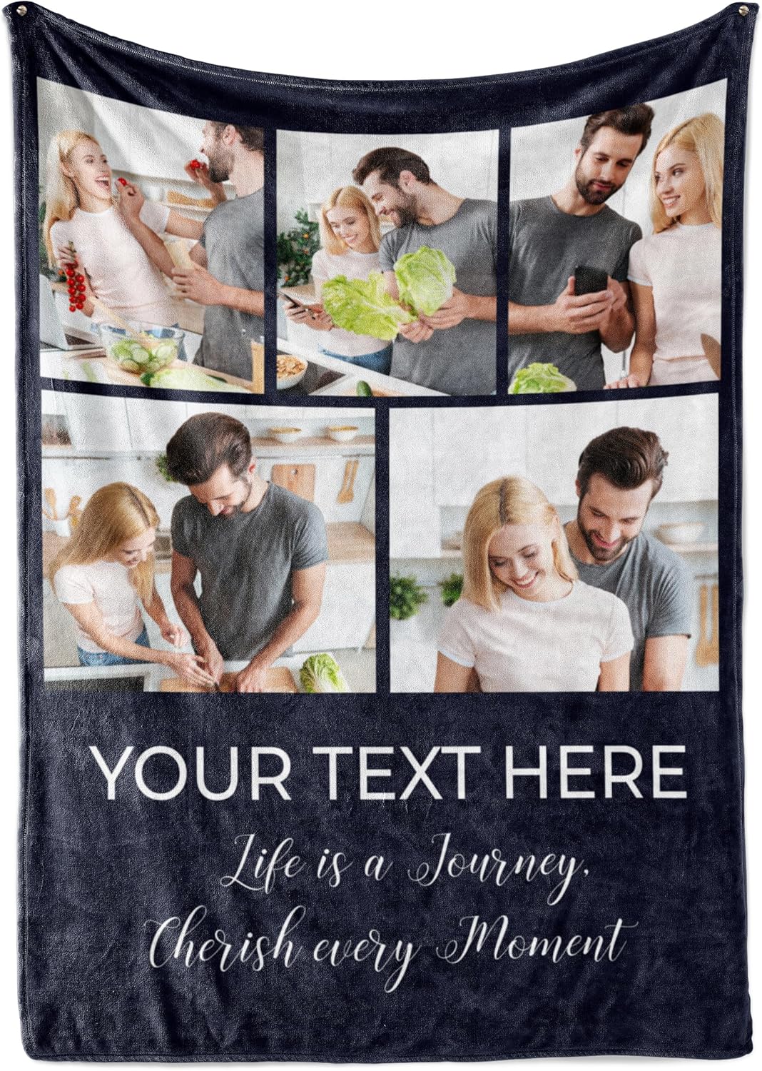 Custom Blanket with Picture and Text - Perfect Personalized Gift