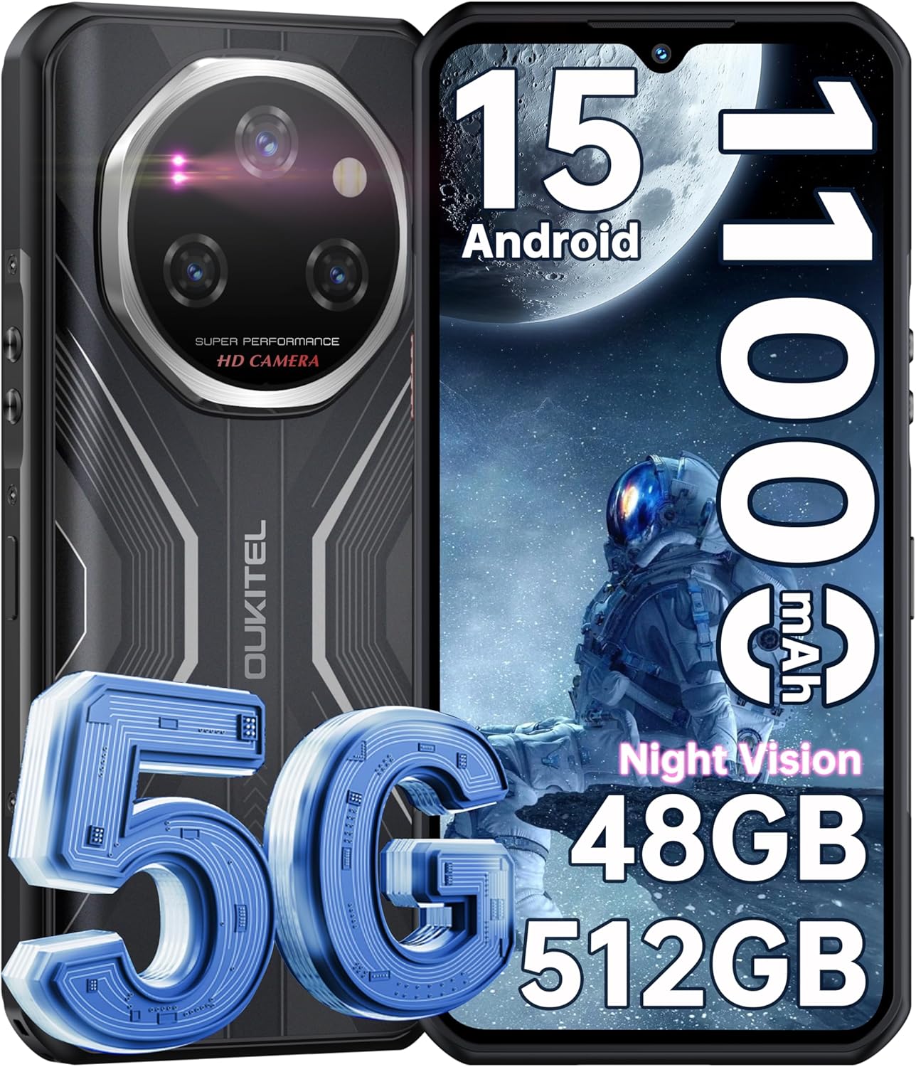 OUKITEL WP55 Pro Rugged Smartphone with 11000mAh Battery