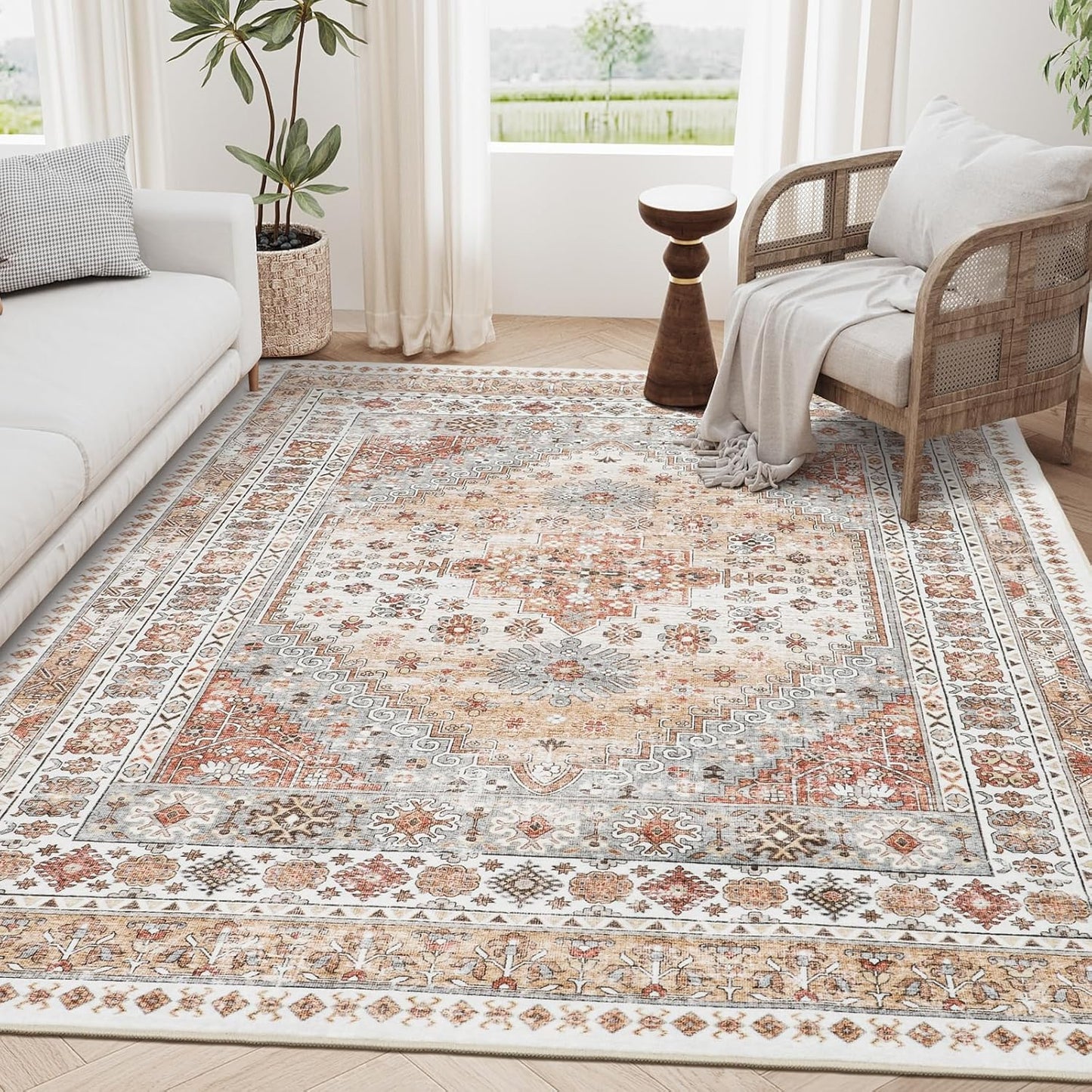 Zesthome 5x7 Area Rugs - Ultra-Thin Washable Stain Resistant