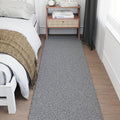 2 ft x 24 ft Shaggy Runner Rug - Plush Gray Runner for Hallways