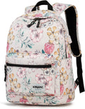 Kinmac Laptop Backpack with USB Charging Port for 15.6 in - Floral