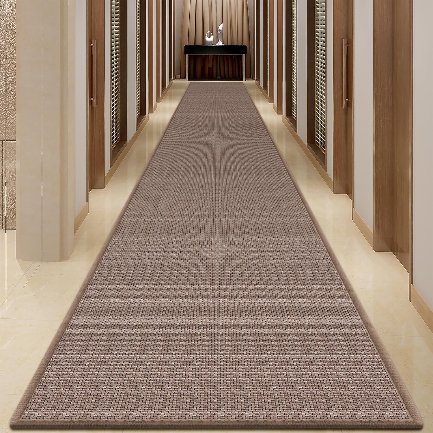 GOYLSER Kitchen Jute Rug Runner Non Slip for Indoor Use