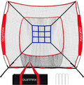 7x7 ft Baseball Softball Practice Net with Detachable Bow Frame