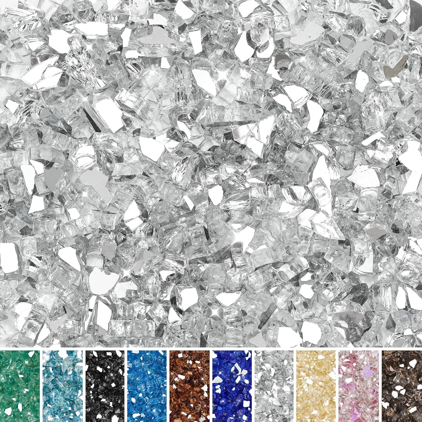 Skyflame 15LB Fire Pit Glass Pellets for Vibrant Fire Pits