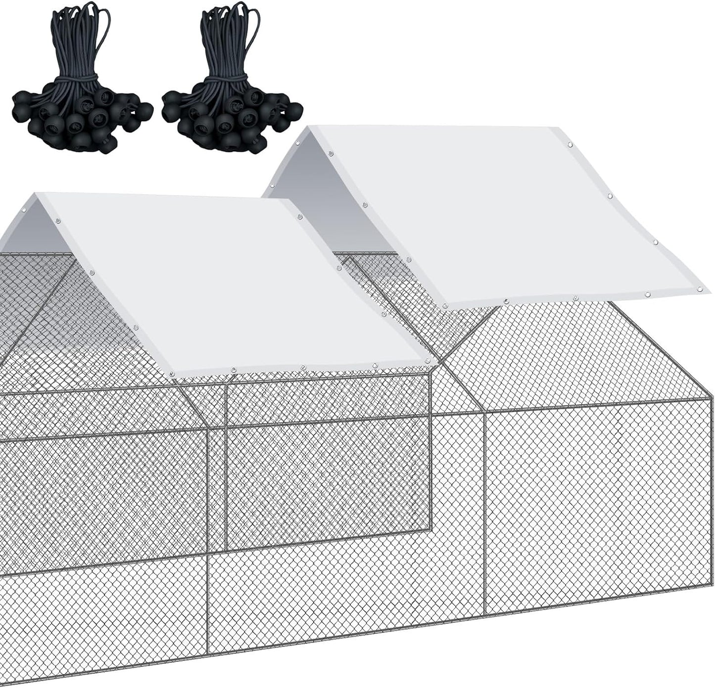 2 Pcs Waterproof Chicken Coop Cover for Outdoor Protection