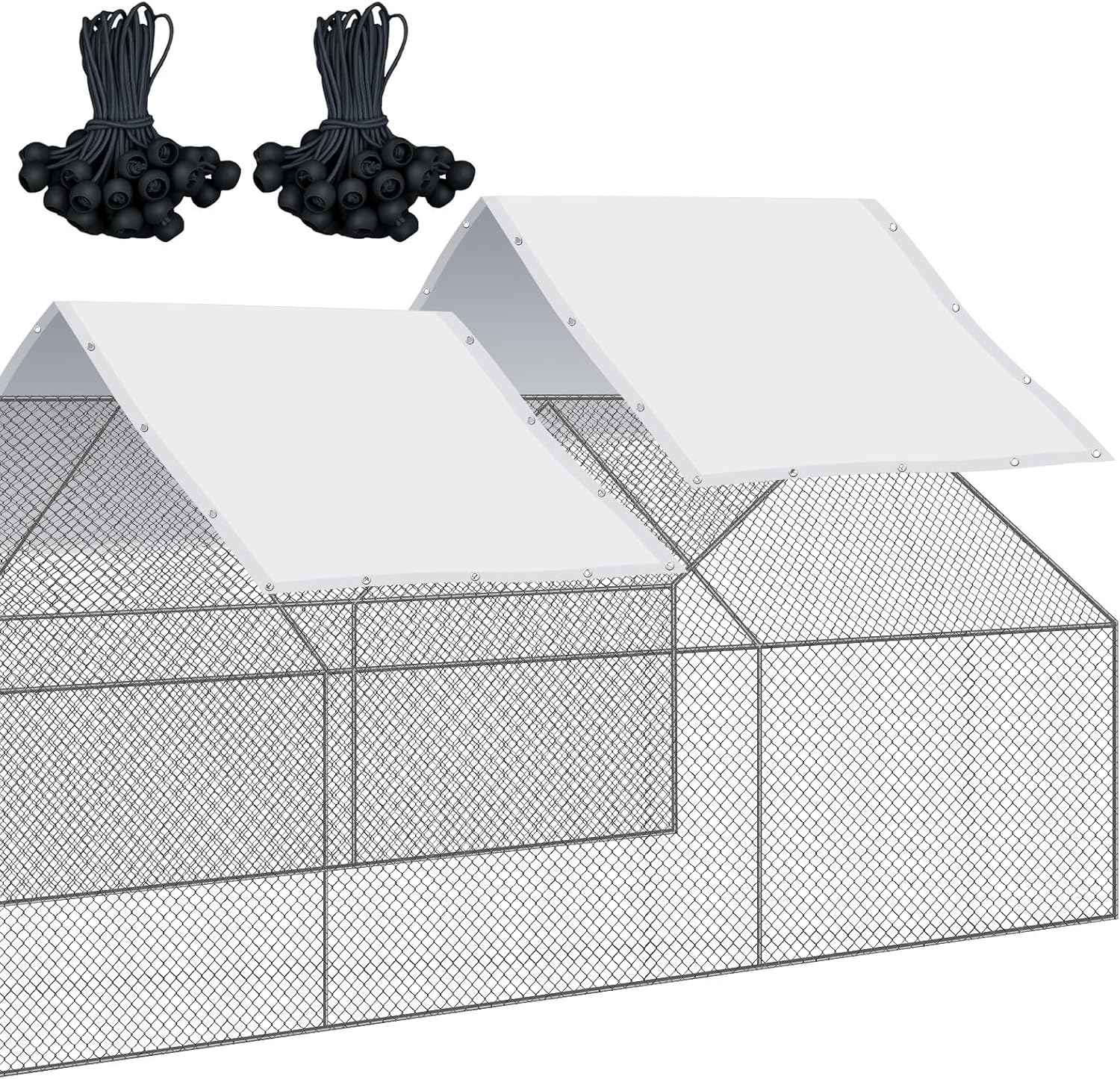 2 Pcs Waterproof Chicken Coop Cover for Outdoor Protection