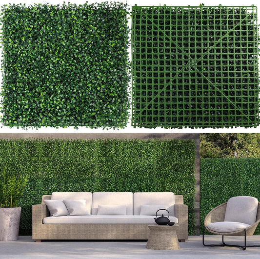 12 Pieces 20 X 20 Artificial Hedge Boxwood Panels for Decor