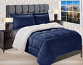 Elegant Comfort King Size Micromink Sherpa Reversible Comforter Set
