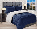 Softest Coziest Micromink Sherpa Reversible Comforter Set - Queen
