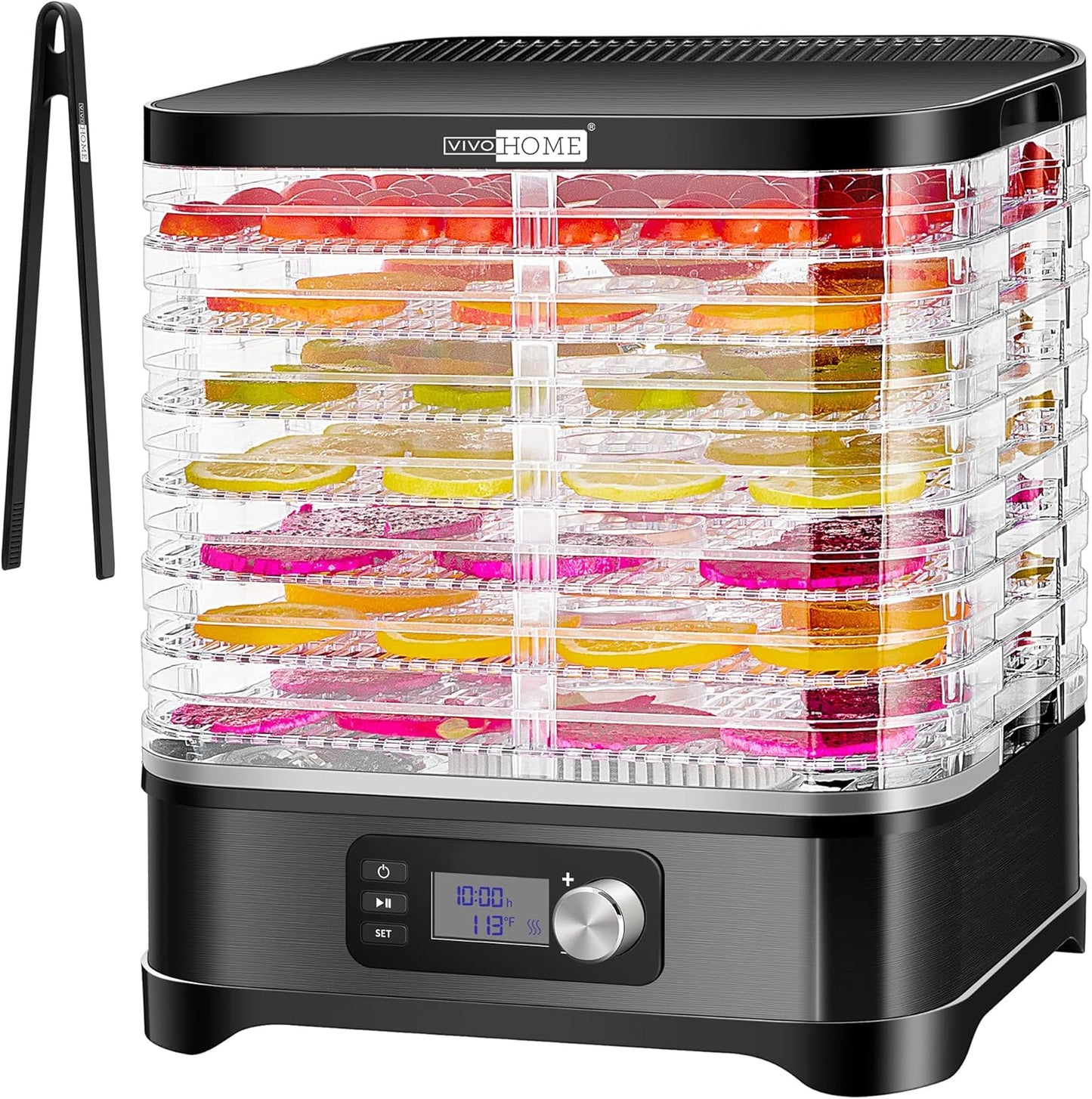 VIVOHOME Food Dehydrator with 8 Trays for Healthy Snacks